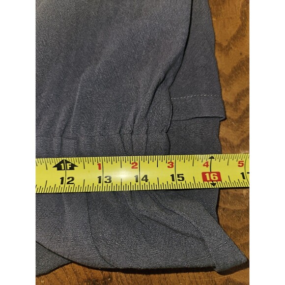 NEW ANRABESS Women's M Grey Linen Jumpsuit Casual Loose Short Slv Wide Leg - Picture 6 of 10